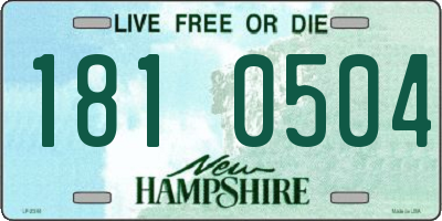 NH license plate 1810504