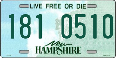 NH license plate 1810510