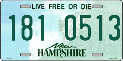 NH license plate 1810513