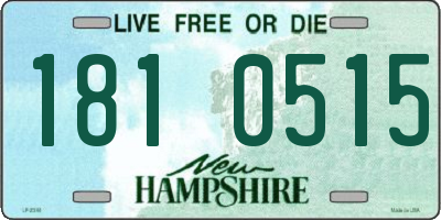 NH license plate 1810515