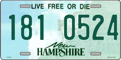 NH license plate 1810524