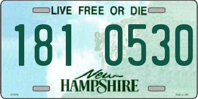 NH license plate 1810530