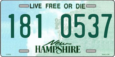 NH license plate 1810537