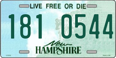 NH license plate 1810544
