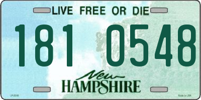NH license plate 1810548
