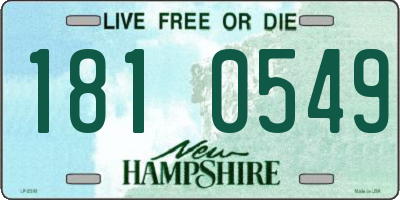 NH license plate 1810549