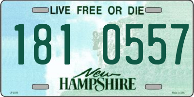 NH license plate 1810557