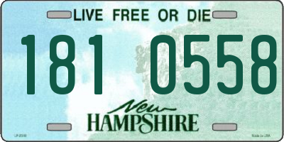 NH license plate 1810558