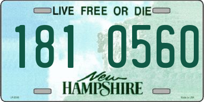 NH license plate 1810560