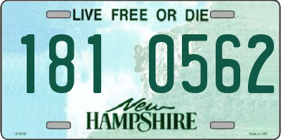 NH license plate 1810562
