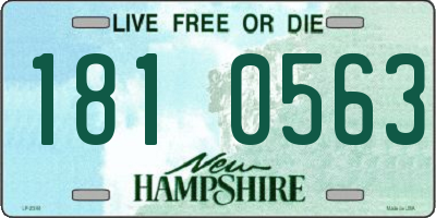 NH license plate 1810563