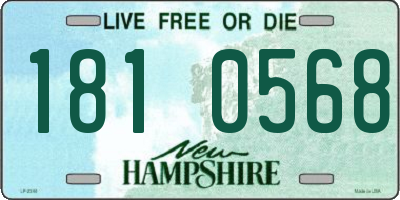 NH license plate 1810568