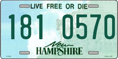NH license plate 1810570