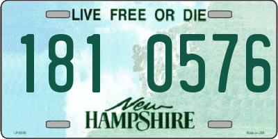 NH license plate 1810576
