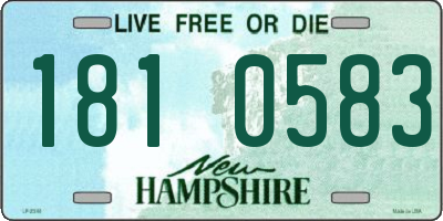 NH license plate 1810583
