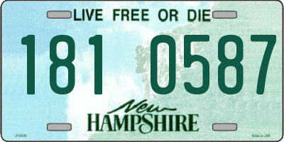 NH license plate 1810587