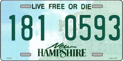 NH license plate 1810593