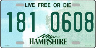 NH license plate 1810608