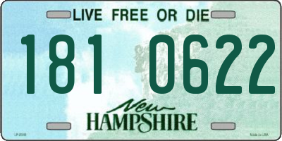NH license plate 1810622