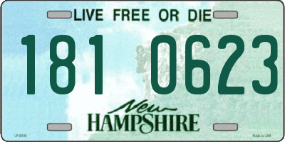 NH license plate 1810623