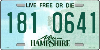 NH license plate 1810641