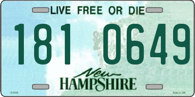 NH license plate 1810649