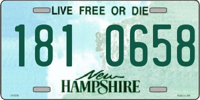 NH license plate 1810658