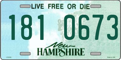 NH license plate 1810673