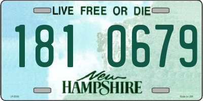 NH license plate 1810679