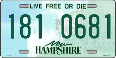 NH license plate 1810681