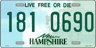 NH license plate 1810690
