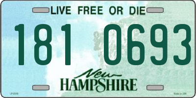 NH license plate 1810693