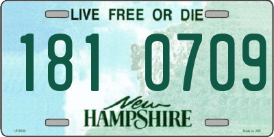 NH license plate 1810709