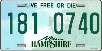 NH license plate 1810740