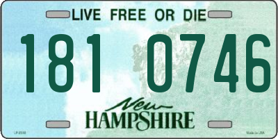 NH license plate 1810746