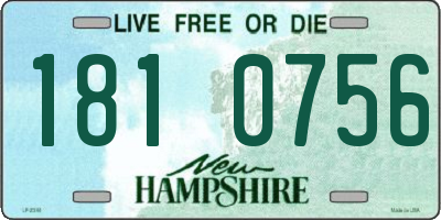 NH license plate 1810756