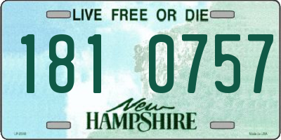 NH license plate 1810757