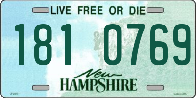 NH license plate 1810769
