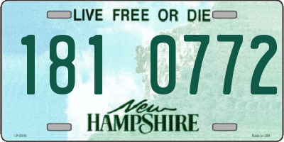 NH license plate 1810772
