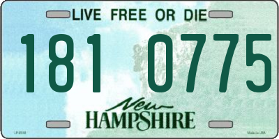 NH license plate 1810775