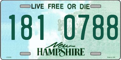 NH license plate 1810788