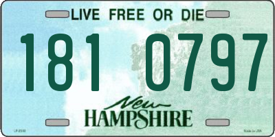 NH license plate 1810797