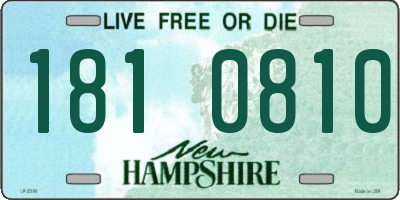 NH license plate 1810810