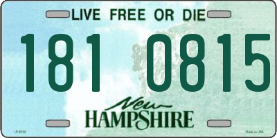 NH license plate 1810815
