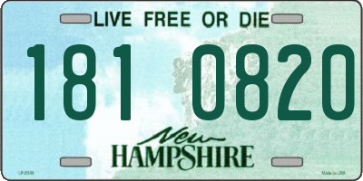 NH license plate 1810820