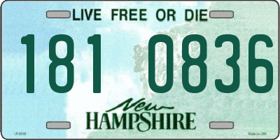 NH license plate 1810836