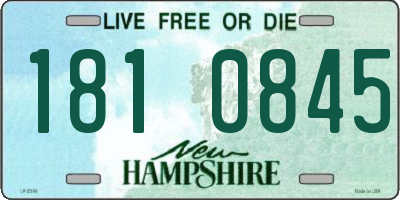 NH license plate 1810845