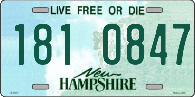 NH license plate 1810847