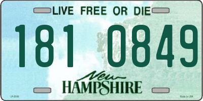NH license plate 1810849