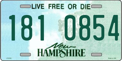 NH license plate 1810854